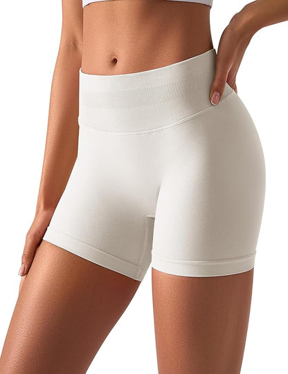TDIFFUN Women Workout Shorts 3 Pack Gym Seamless Scrunch Butt Lifting Impact High Waist Yoga Biker Booty Athletic Shorts