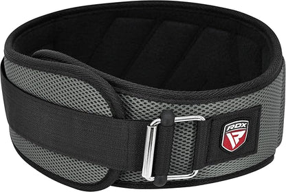 RDX Weight Lifting Belt, Curved Padded Back Lumbar Support, Fitness, Core Exercise Workout Bodybuilding Powerlifting Deadlifts Squats, Ladies Gents Men Women Home Gym Equipment