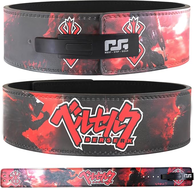 Anime Weight lifting belt Berserk Weightlifting Belt for Men & Women – Guts' Power Manga Gym Belt, Heavy Duty Powerlifting Belt for Squats, Deadlifts, and Gym Training – Ultimate Support & Comfort