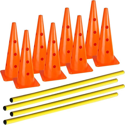 AGORA Hurdle Cone Set - 8 Cones and 4 Poles