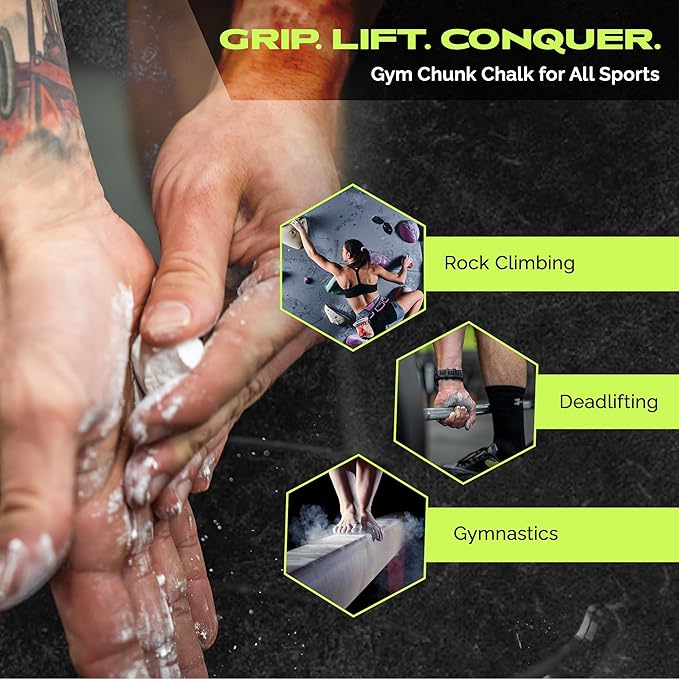 Rage Fitness Gym Chalk | Magnesium Carbonate Athletic Chalk for Excellent Grip - Gym Workout Grip Chalk for Weightlifting & Gymnastics.