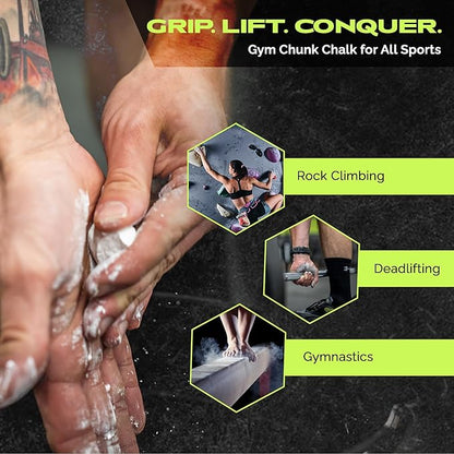 Rage Fitness Gym Chalk | Magnesium Carbonate Athletic Chalk for Excellent Grip - Gym Workout Grip Chalk for Weightlifting & Gymnastics.