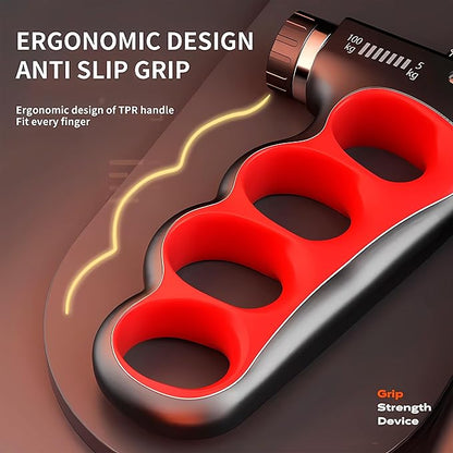 Grip strength trainer, adjustable hand grip strengthener, Durable Adjustable Resistance 5-100KG With Digital Counter, ergonomic design, high-strength spring, perfect hand