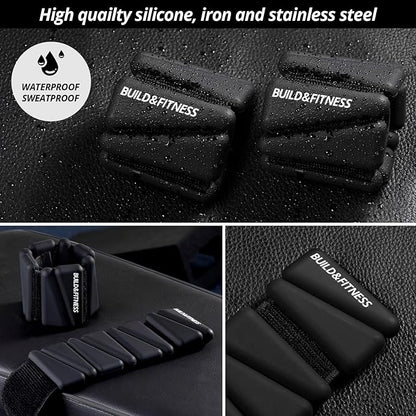 Wrist & Ankle Weights, Adjustable Bands for Women & Men Workouts, Set of 2 – 2lb or 4lb (1lb or 2lb each strap) Ideal for Runs, Jogs, Walks, Yoga, Dance, Pilates, Cardio, Aerobics, Strength Training
