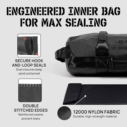 Yes4All Sandbags for Working Out, Adjustable Sand Bags for Weight Training with Handles, Multiple Colors & Sizes 5-200lbs