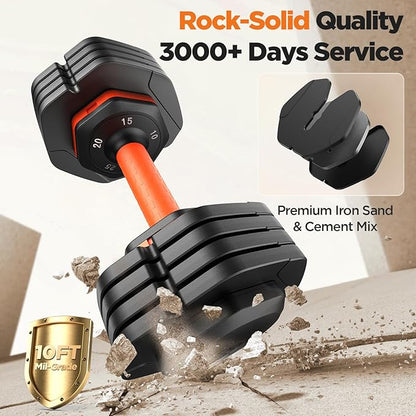 2026 Updated Adjustable Dumbbell Set of 2, 110lbs/50lbs Weights Dumbbell Set with Storage Box, 25lbs/55lbs Adjustable Weights with Anti-slip Silicone Grip, Weight Set For Home Gym Suit both Men and Women