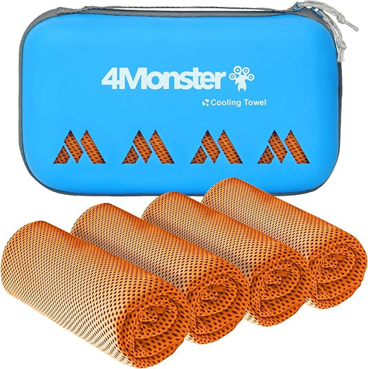 4Monster Cooling Towel for Neck and Face,Microfiber Cold Towel for Hot Weather,Quick Dry Ice Chilly Towel Cooling Rags for Neck Stay Cold for Gym,Yoga,Sport,Running,Camping(40 x 12 inches)