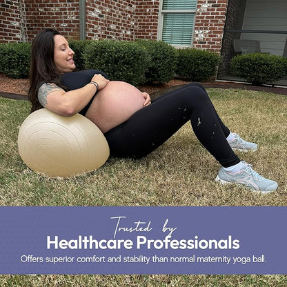 Meex Peanut Ball Labor - Durable and Thick Birthing Ball for Pregnancy - Peanut Ball Pregnancy for Labor - Antiburst Birth Ball - Labor Ball - Peanut Exercise Ball - Pregnancy Ball - Pump Included