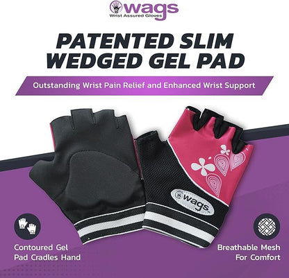 Wrist Assured Gloves - Slim Gel Pad & Absorbent Inner Liner, Workout Gloves for Women & Men, Yoga & Pilates