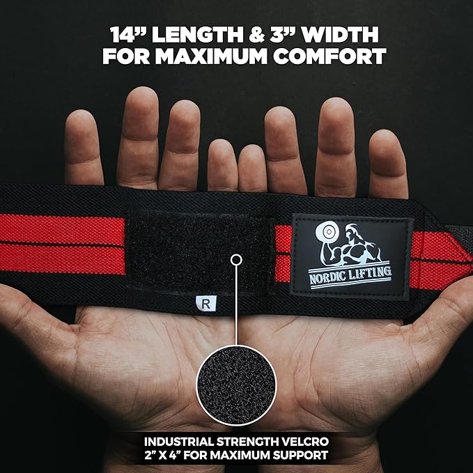 Wrist Wraps + Lifting Straps Bundle (2 Pairs) for Weightlifting, Cross Training, Workout, Gym, Powerlifting, Bodybuilding - Support for Men/Women, Avoid Injury During Weight Lifting