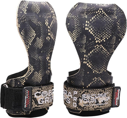 Cobra Grips PRO Weight Lifting Gloves Heavy Duty Straps Alternative with Power Lifting Hooks Padded Wrist Support for Deadlifts & Bodybuilding