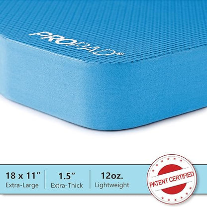 Thick Kneeling Pads, Garden Kneeler for Gardening, Bath Kneeler for Baby Bath, Kneeling Mat for Yoga, Knee Pad for Work, Extra Large (XL) 18 x 11 x 1.5 Inches, Blue (Pack of 2)
