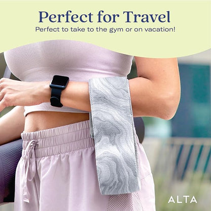 ALTA Booty Bands for Women - Premium Non-Slip Fabric Resistance Bands for Working Out - Cloth Resistance Bands for Legs, Fabric Exercise Bands, Leg Bands for Working Out Women, Looped Hip Bands Set