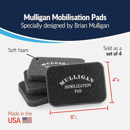OPTP Mulligan Mobilisation Pads - Set of Four Positioning and Balance Foam Pads for Physical Therapy and Mobilization Techniques - Designed by Physical Therapist Brian Mulligan - 6" x 4" - Black