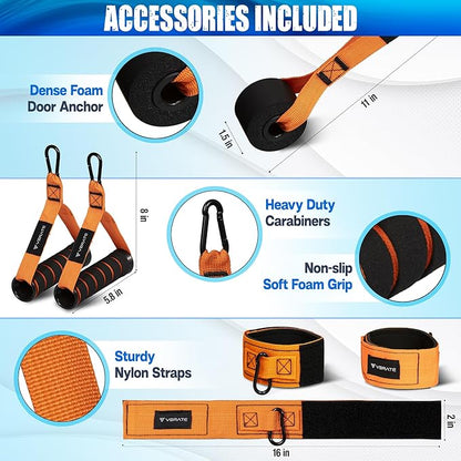 Resistance Bands Set - Heavy Exercise Bands with Handles, Door Anchor, Ankle Straps - Fitness Bands for Working Out Men - Workout Bands Set for Muscle Training