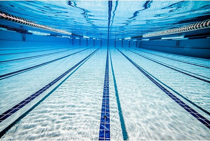 Blue Swimming Pool Photography Background Sports Theme Fitness Swim Competition Exercise Backdrop for Men Boys Girls Adults Studio Swimming Pool Scene Birthday Party Photo Props 20x10ft
