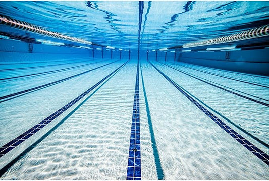 Blue Swimming Pool Photography Background Sports Theme Fitness Swim Competition Exercise Backdrop for Men Boys Girls Adults Studio Swimming Pool Scene Birthday Party Photo Props 20x10ft