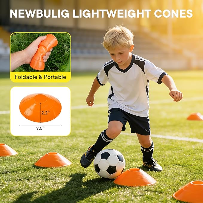 Agility Ladder Speed Training Equipment Set-20ft Ladder, 12 Cones, 4 Adjustable Hurdles, Jump Rope, Resistance Parachute| Basketball, Soccer, Football Practice Equipment for Youth, Adults