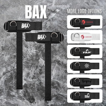 Ekkovision Weight Lifting Straps With Cuffed D Ring, Wrist Support for Men, Heavy Duty Thick Comfortable Lifting Straps, Secure Fit, Enhanced Grip, Straps for Weightlifting & Gym Training, Black