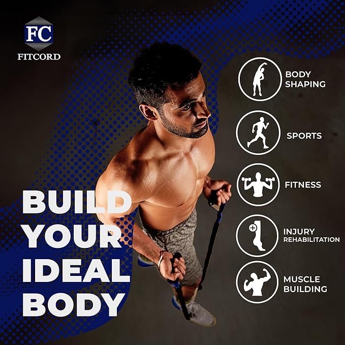 Mini Home Gym Kit - Exercise Bundle for at-Home Strength Training, Muscle Building & Toning Workouts - Isotonic & Isokinetic Activities for Strengthening - Rehabilitation Equipment Set