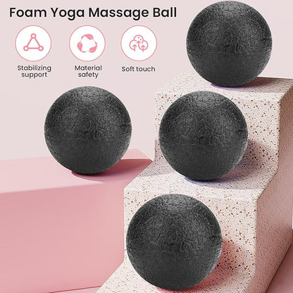 Foam Massage Tool Yoga Massage Ball Relax Muscles Ergonomic Foam Roller for Back Pain Relief, Yoga, Exercise (10CM Single Ball)