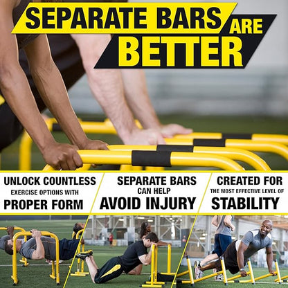 Lebert EQualizer Total Body Strengthener – Portable Dip Station for Full Bodyweight Training – Includes Hip Resistance Band & Online Coaching – Available in Standard & XL Sizes