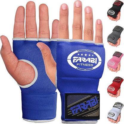Farabi Quick Wraps Gloves Gel Paded Hand Wraps Adult MMA Boxing Muaythai Bandages Hand Protector 80cm Meter Wrist Support Strap Pair