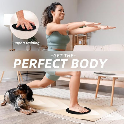 ZILLEEN Exercise Sliders for Working Out Fitness Discs for Pilates Women Men, 2 Pack