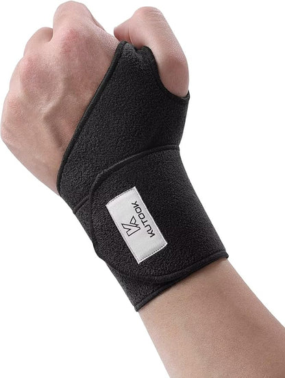 KUTOOK 2 Packs Wrist Wraps Adjustable Compression Strap and Wrist Brace Sport Support for Fitness, Weightlifting, Workout, Training, Gym, Yoga, Pain Relief, Fit for Men and Women