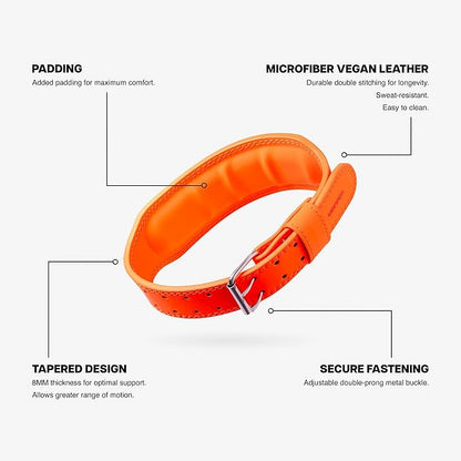 UPPPER Weight Lifting Belt - Double Prong 4” to 2.5” Tapered Premium Lifting Belt for Men and Women - Ultimate Back Support For Weightlifting and Powerlifting | Premium Fitness Gear