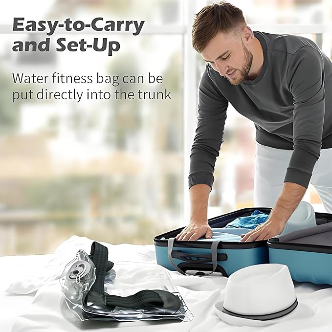 UICE Heavy Duty Adjustable Aqua Bag Ultimate Core and Balance Workout-Sandbag Alternative Portable Stability Fitness Equipment for Training Ball Shape Home Outdoor Water Weights Sandbag Alternative