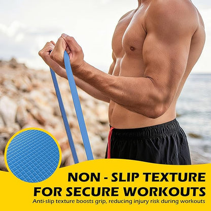 Pull Up Bands, Resistance Bands Set for Pull-Up Assistance, Exercise Bands with Door Anchor & Grip Pads for Men & Women Working Out, Physical Therapy, Muscle Training