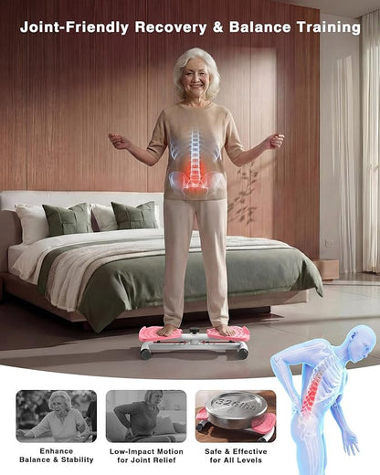 Waist Twister Machine Exercise, 326 lbs Ab Twister Board for Exercise, Home Gym, Balance Training & Fat Burning, Noiseless Workout Equipment for Women & Men - Twist Exercise Machine