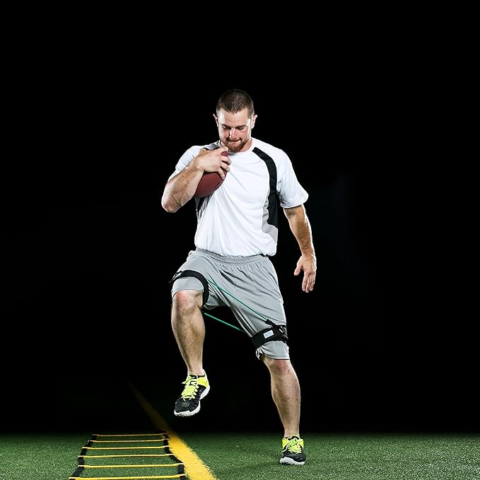 Leg Resistance Bands for Speed, Agility & Fitness Training | 4-Level Athletic Resistance System for All Ages | Includes Stretch Strap & Digital Training Program