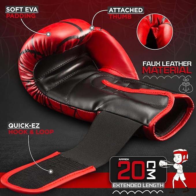 WYOX Kids Boxing Gloves 4oz 6oz 8oz – Youth Punching Gloves for Boys & Girls Ages 3–15 – Sparring Gloves for Punching Bag, Kickboxing, Muay Thai, MMA – Boxing Gloves for Kids Training Set