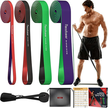 Pull Up Bands, Resistance Bands, Pull Up Assistance Bands Set for Men & Women, Exercise Bands for Working Out, Body Stretching, Physical Therapy, Muscle Training at Home, Gym