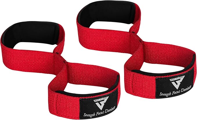 Weight Lifting Straps Figure 8, Anti Slip Strap with cuffs wrist Support for Gym Workout Deadlift Powerlifting Bodybuilding Weightlifting, Fitness Strength Training, Hand Bar Grip for Men