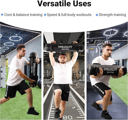 Heavy Aqua Bags-Water weight Bag 38-66Ibs - Ultimate Core Water Weights Aqua Ball-Adjustable Workout Sandbag Alternative for Full Body Exercise, Portable Stability Fitness & Balance Trainer Equipment