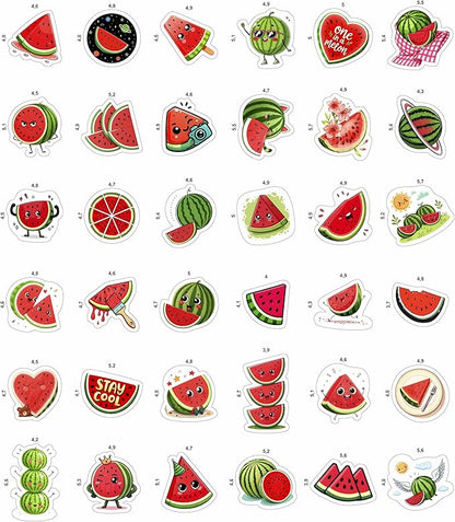 100Pcs Watermelon Stickers and Decals for Water Bottle, One in a Melon Stickers - Watermelon Party Supplies and Decoration - Melon Gifts - Gift for Women & Men