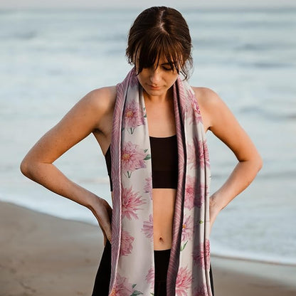 Hero Microfiber Large Beach Towel Compact for Travel (Pretty in Pink, 40" x 72")