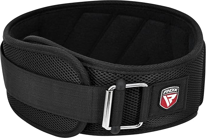 RDX Weight Lifting Belt, Curved Padded Back Lumbar Support, Fitness, Core Exercise Workout Bodybuilding Powerlifting Deadlifts Squats, Ladies Gents Men Women Home Gym Equipment