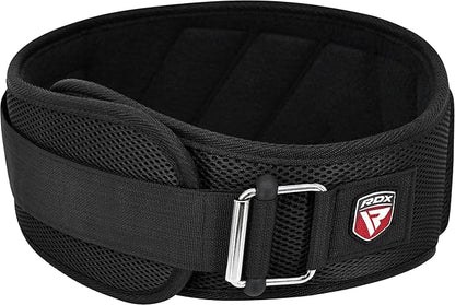 RDX Weight Lifting Belt, Curved Padded Back Lumbar Support, Fitness, Core Exercise Workout Bodybuilding Powerlifting Deadlifts Squats, Ladies Gents Men Women Home Gym Equipment