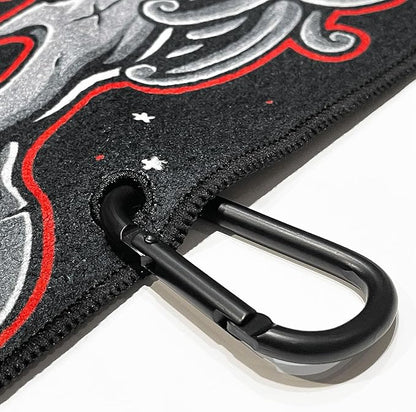 RokFit Gym & Golf Towel – Multi-Use, Quick-Dry, Durable Utility Towel with Bold Graphic and Carabiner Clip (Struggle Makes Strength)