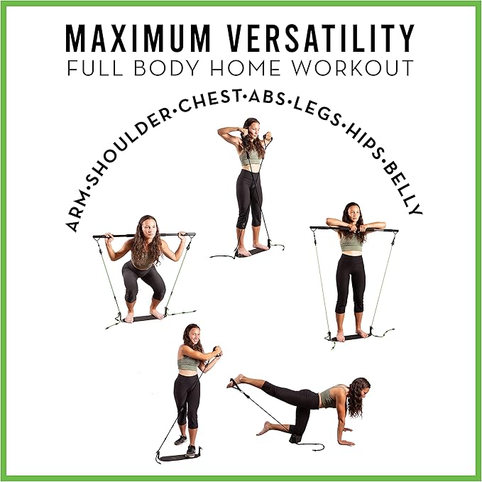 Portable Exercise Equipment for Home Workouts with Best Workout Accessories for Exercise & Fitness Home Gyms- Board,Bar,Resistance Bands Full Body Workout Machine & more at Home Gym Equipment Machines
