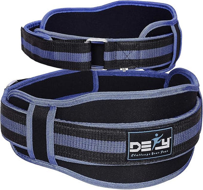DEFY Weight Lifting Belt Lumbar Support with Neoprene Double Back Belt 5 Inches Wide Gym Training Fitness Exercise Bodybuilding Firm and Comfortable with Back Injury Protection