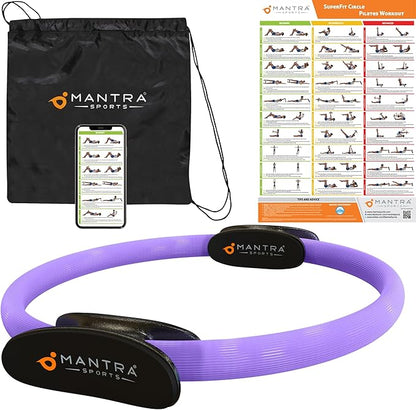 MANTRA SPORTS Pilates Ring Circle, Magic Circle Pilates Ring, Inner Thigh Exercise Equipment, Fitness Rings for Women, Thigh Master Inner Thigh Exerciser, Yoga Ring Pilates Equipment for Home Workouts