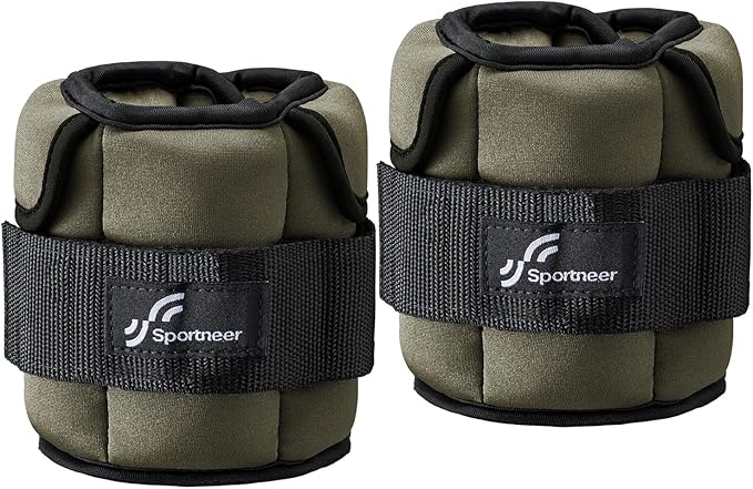Sportneer Upgrade Adjustable Ankle and Wrist Weights for Women and Men 1-7 lbs / 1-10 lbs Set | Comfortable, Secure Fit for Walking, Running, Fitness, Physical Therapy, Home Gym