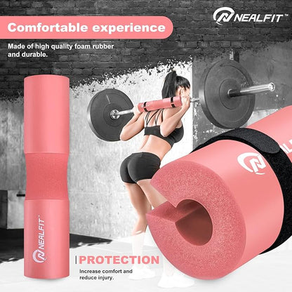 Barbell Pad Squat Pad for Squats—Squat Bar Pad—Great for Weightlifting,Lunges and Hip Thrusts—Foam Sponge Pad—Fit Standard and Olympic Bars Perfectly