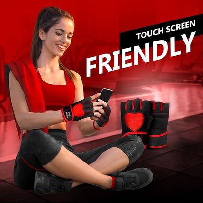 DXM SPORTS Workout Gloves for Women with Wrist Support - Weight Lifting Gloves for Gym, Cycling, Training - Exercise Gloves for Women