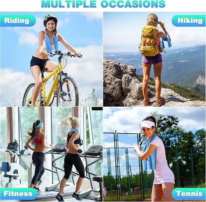 MENOLY 200 Packs Cooling Towels Bulk, Cooling Towels for Neck and Face, Gym Towels Soft and Breathable Sweat Rags for Sports, Yoga, Hiking, Camping, Running, Fitness, Workout